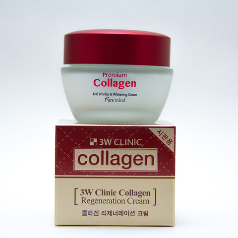 3W Clinic Collagen Regeneration Cream, 60 ml:  This water and oil balanced, right in the middle marine collagen cream supplies nutrition and moisture at the same time. It also locks in moisture by forming a thin layer of protective shield. With age-fighting collagen, it nourishes mature skin and regeneration skin.