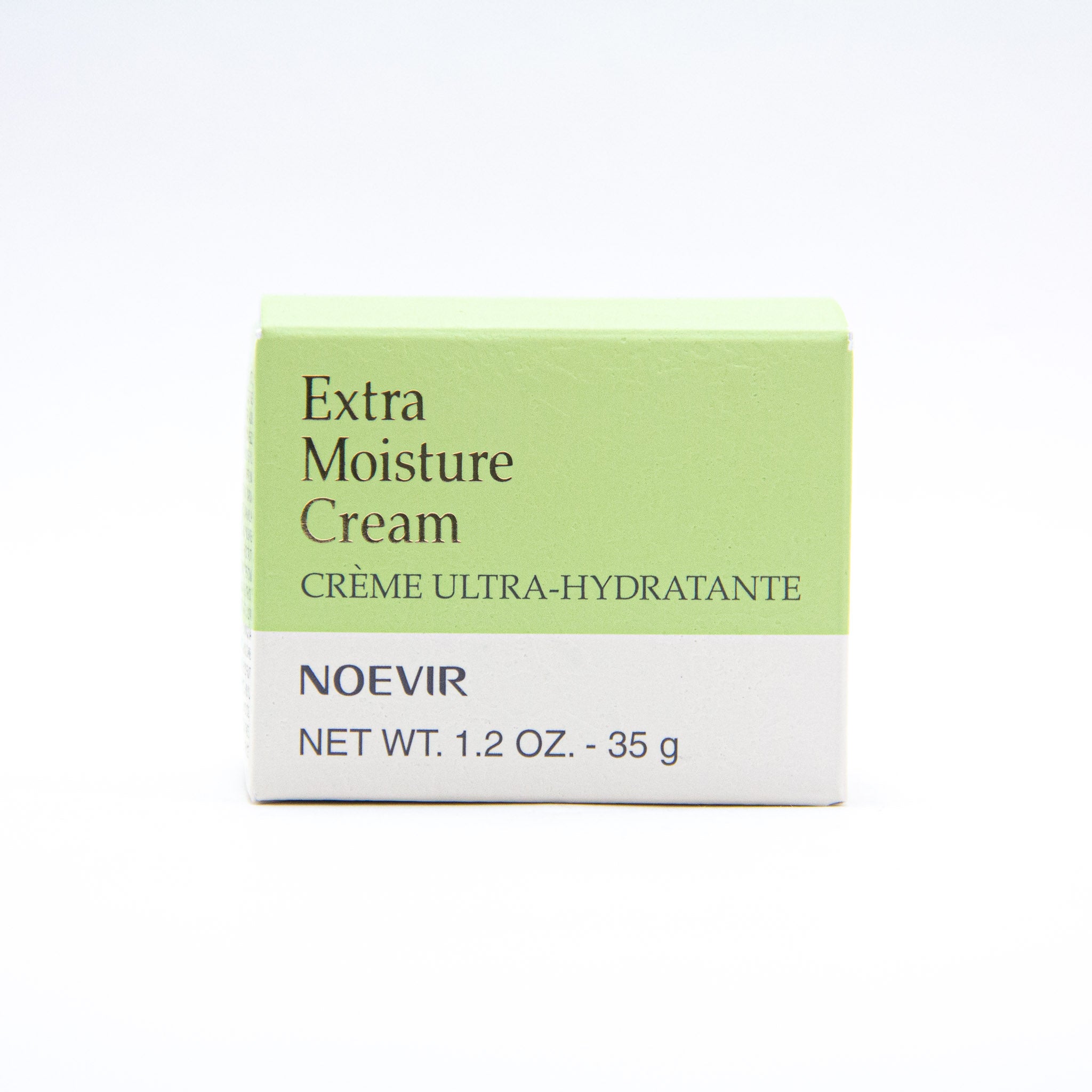 Noevir Extra Moisture Cream, 1.2 oz:   This ream provides rich moisture, softens skin texture and provides a smoother surface for makeup application. A powerful blend of antioxidants hydrate the skin and protect against free-radical damage. Can be used as a treatment enriched moisture cream with other Noevir skincare lines.
