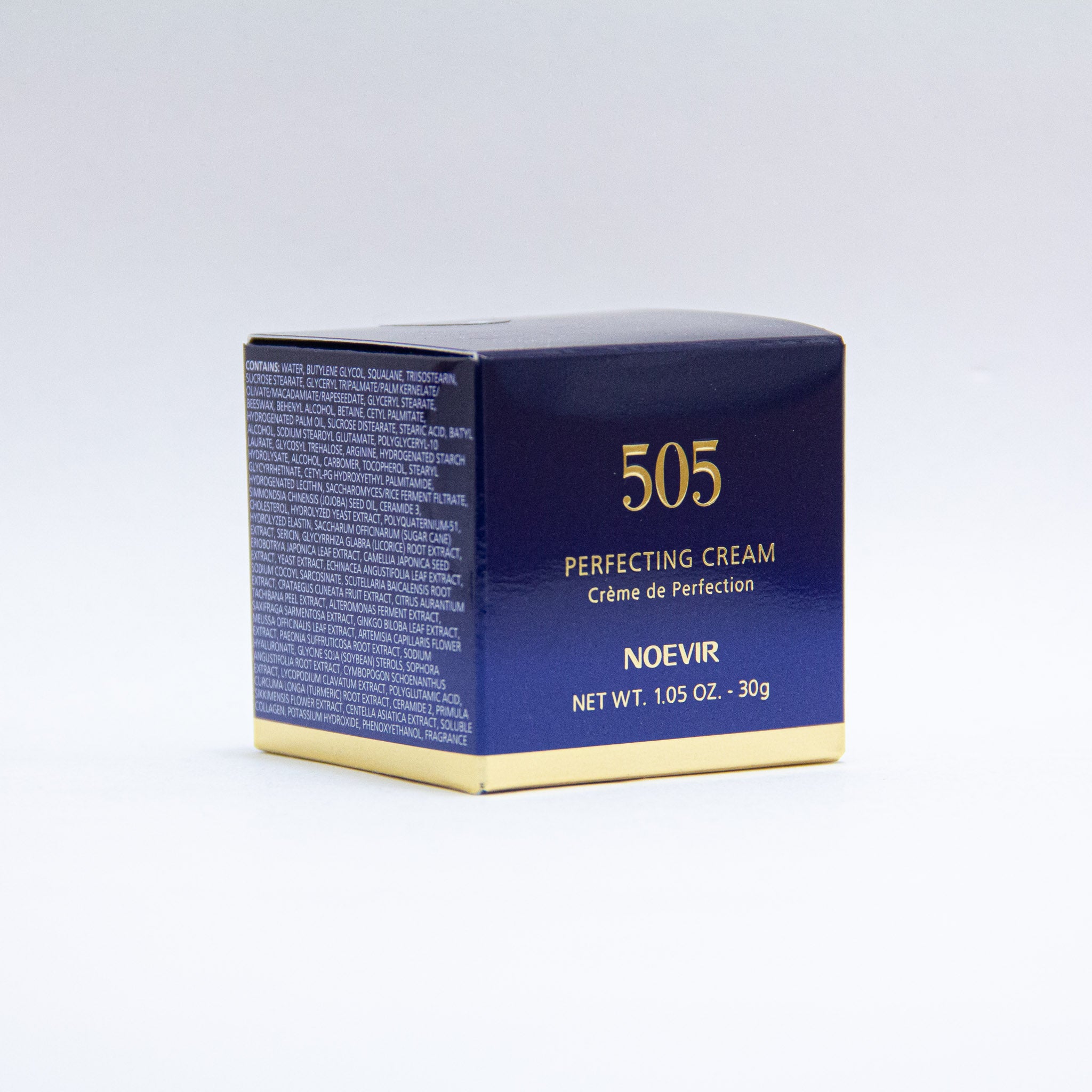 Noevir 505 Perfecting Cream, 1.05 oz:   This light and velvety cream wraps the skin in luxury, sealing in moisture and enhancing the skin’s natural glow, while natural antioxidants help prevent free-radical damage to the skin.