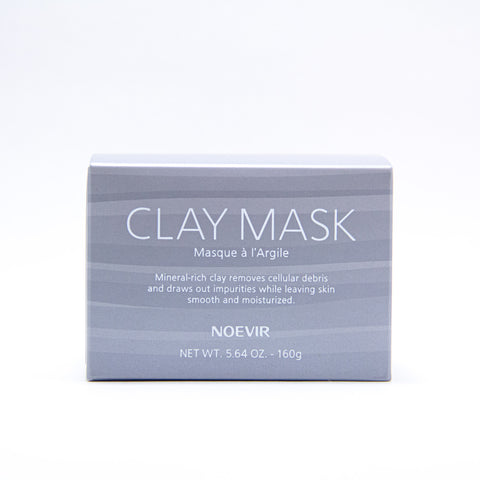 Noevir Clay Mask, 5.64 oz:   Powered by natural minerals and skin-nourishing ingredients, the Clay Mask feels luxurious on your skin, while it deeply cleanses pores and evens out skin tone. This rinse-off mask effectively removes dead skin cells and imbedded impurities without stripping the skin of its moisture. The result is soft, revitalized and balanced skin with a beautiful youthful glow.